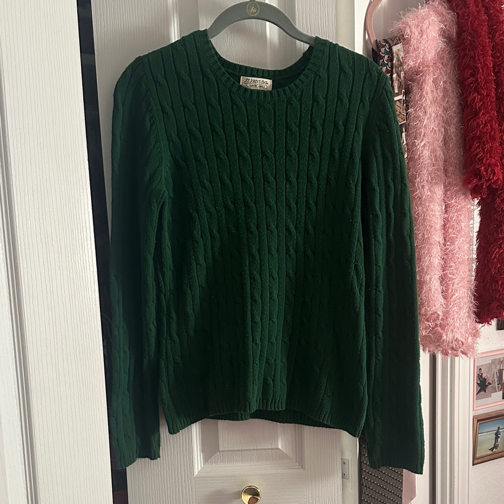 St. John's Bay Green Cable Knit Sweater